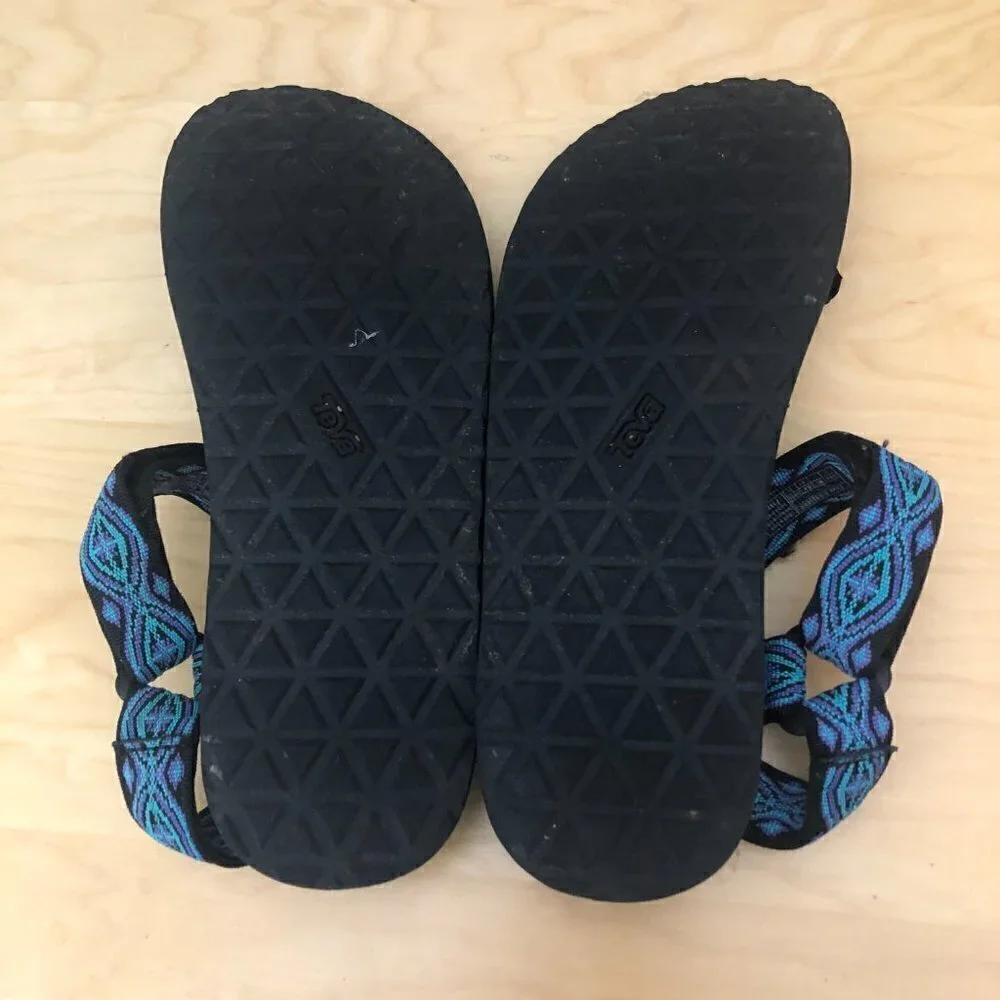 Teva Original Universal Athletic Sandal Men's size 12 Black Blue Activewear